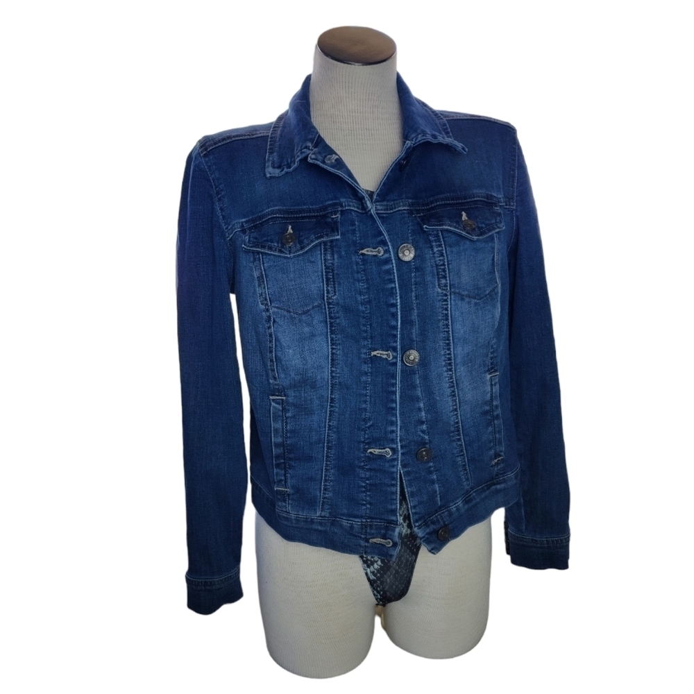Vintage America Blue Denim Women's Trucker Jacket Size S